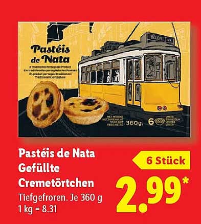 Pastéis de Nata Gefüllte Cremetörtchen