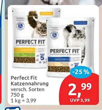 Perfect Fit Katzennahrung versch. Sorten 750 g