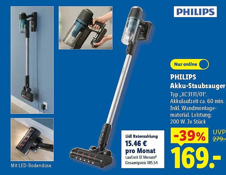 PHILIPS Akku-Staubsauger