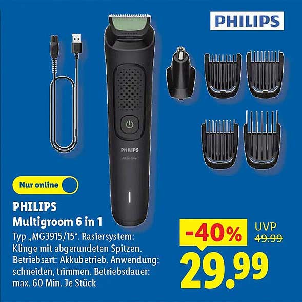 PHILIPS Multigroom 6 in 1