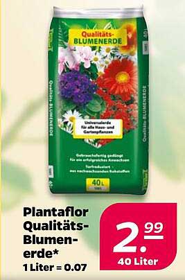Plantaflor Qualitäts-Blumenerde* 1 Liter = 0.07