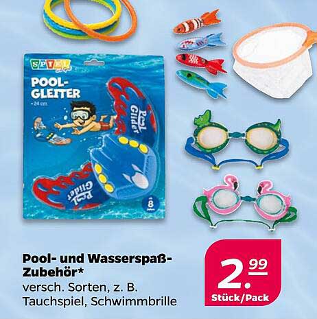 Pool- und Wasserspaß-Zubehör* versch. Sorten, z. B. Tauchspiel, Schwimmbrille