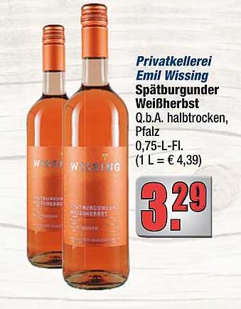 Privatkellerei Emil Wissing Spätburgunder Weißherbst