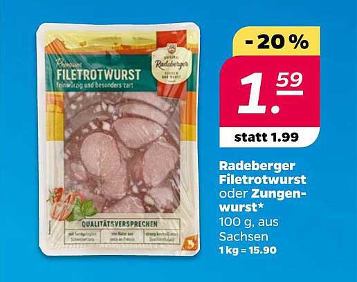 Radeberger Filetrotwurst oder Zungenwurst*