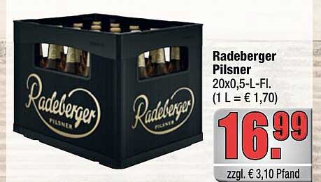 Radeberger Pilsner 20x0,5-L-Fl. (1 L = € 1,70)