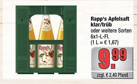 Rapp’s Apfelsaft klar/trüb