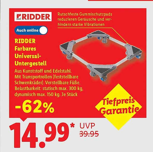 RIDDER Fahrbares Universal-Untergestell