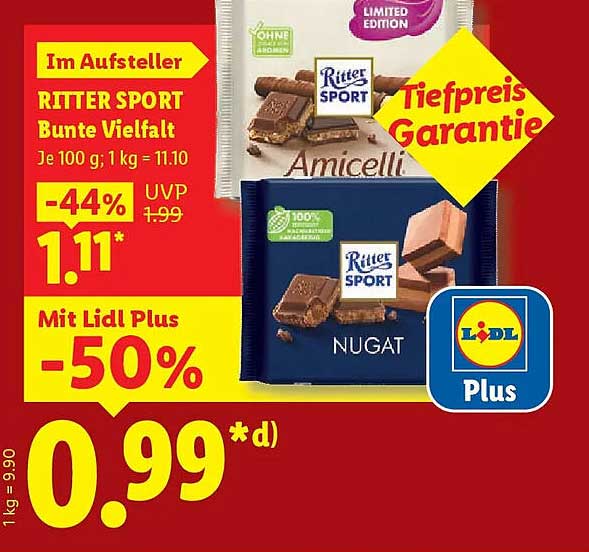 RITTER SPORT Bunte Vielfalt