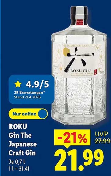 ROKU Gin The Japanese Craft Gin