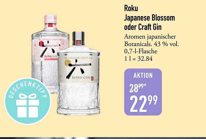 Roku Japanese Blossom oder Craft Gin
