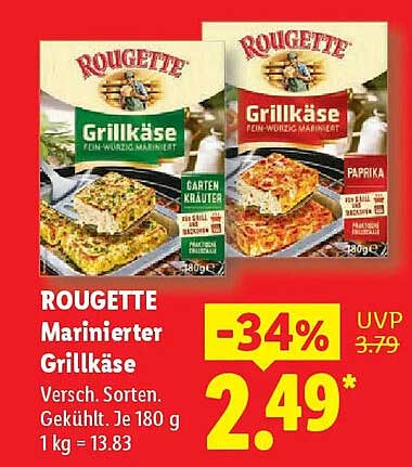 ROUGETTE Marinierter Grillkäse