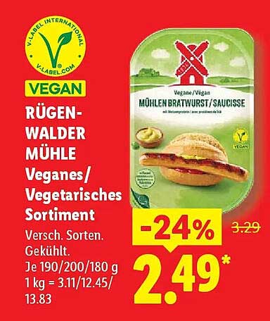 RÜGENWALDER MÜHLE Veganes / Vegetarisches Sortiment