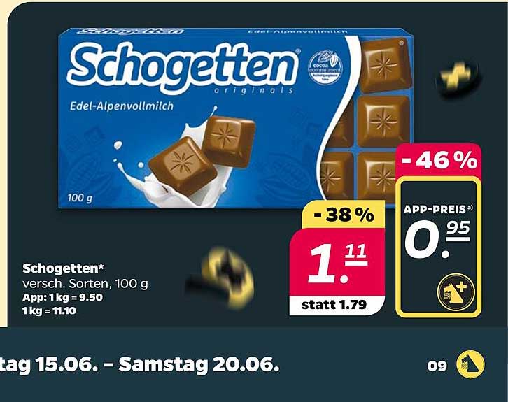 Schogetten* versch. Sorten, 100 g