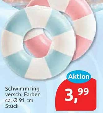 Schwimmring versch. Farben ca. Ø 91 cm Stück