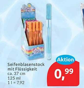 Seifenblasenstock mit Flüssigkeit ca. 37 cm 125 ml 1 l = 7,92
