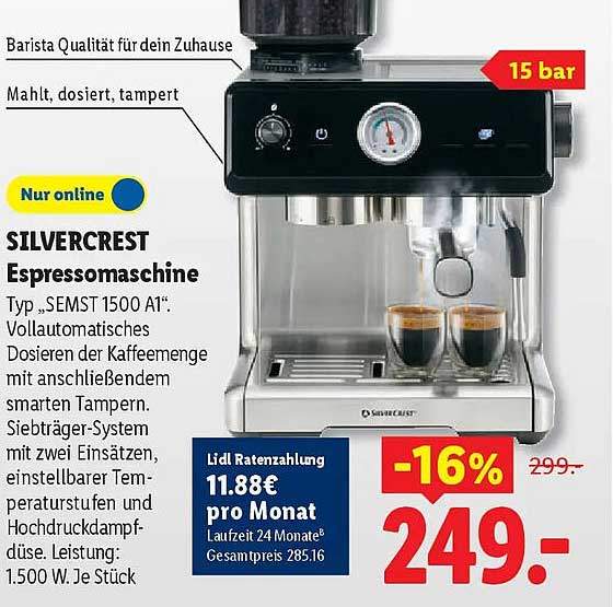 SILVERCREST Espressomaschine