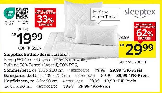 Sleeptex Betten-Serie „Lizard“
