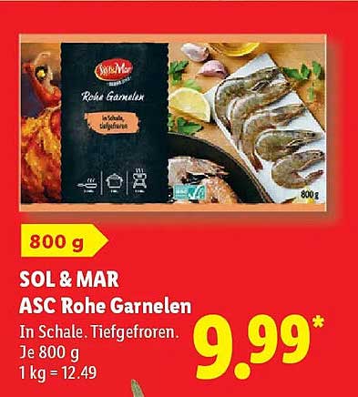 SOL & MAR ASC Rohe Garnelen