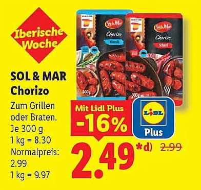 SOL & MAR Chorizo