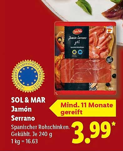 SOL & MAR Jamón Serrano