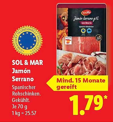 SOL & MAR Jamón Serrano