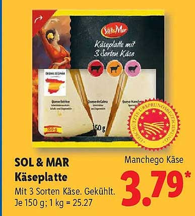 SOL & MAR Käseplatte