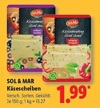 SOL & MAR Käsescheiben