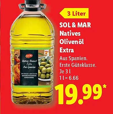SOL & MAR Natives Olivenöl Extra