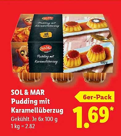 SOL & MAR Pudding mit Karamellüberzug
