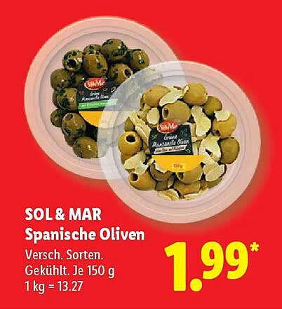 SOL & MAR Spanische Oliven