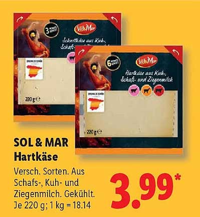 SOL&MAR Hartkäse