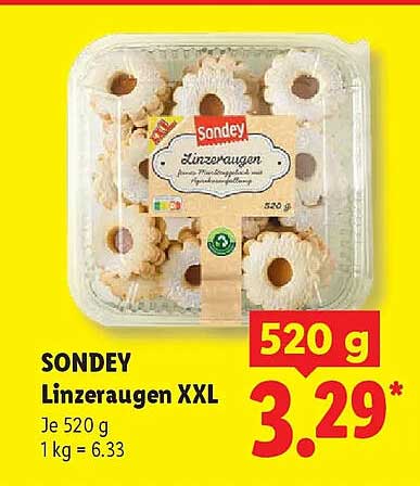 SONDEY Linzeraugen XXL