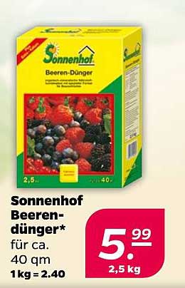Sonnenhof Beeren-Dünger* für ca. 40 qm 1kg = 2.40