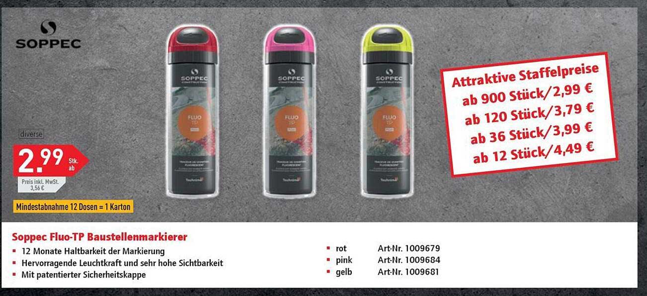 Soppec Fluo-TP Baustellenmarkierer