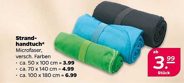 Strand-handtuch* Microfaser, versch. Farben