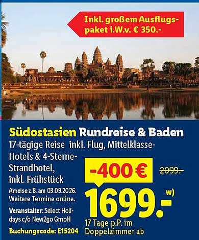 Südostasien Rundreise & Baden