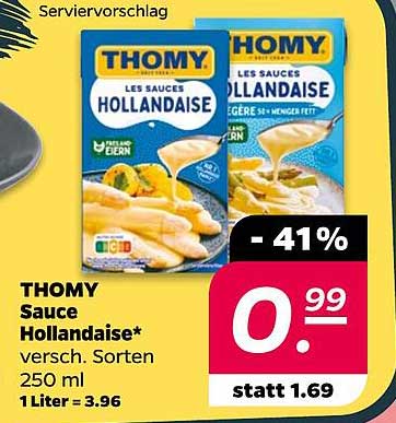 THOMY Sauce Hollandaise* versch. Sorten 250 ml 1 Liter = 3.96