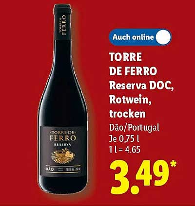 TORRE DE FERRO Reserva DOC, Rotwein, trocken