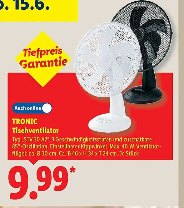TRONIC Tischventilator