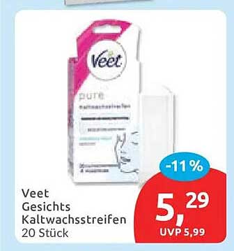 Veet Gesichts Kaltwachsstreifen 20 Stück