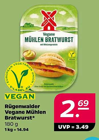 Vegane Mühlen Bratwurst