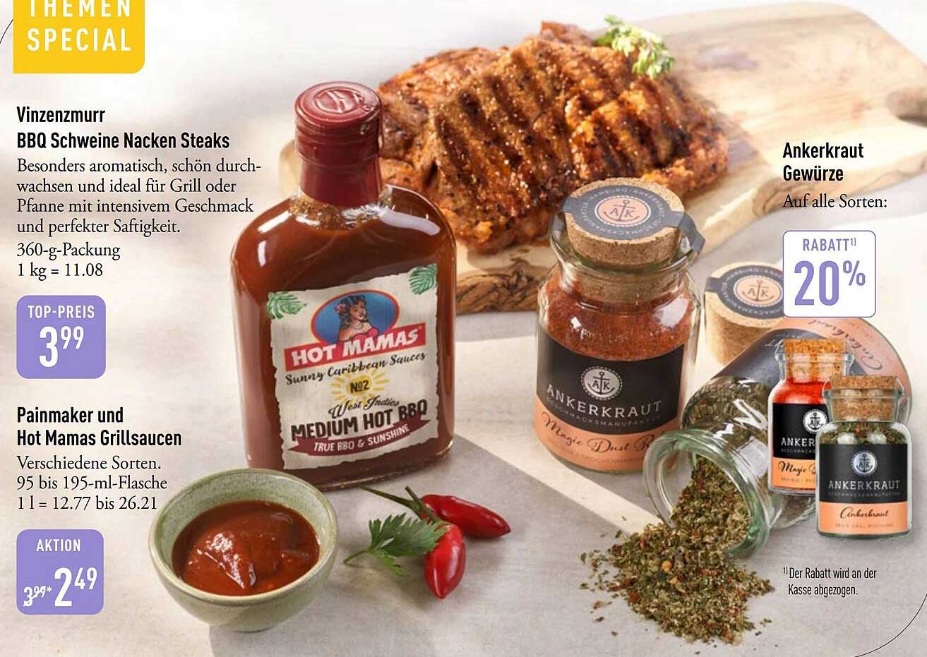Vinzenzmurr BBQ Schweine Nacken Steaks