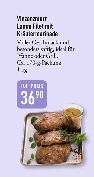 Vinzenzmurr Lamm Filet mit Kräutermarinade