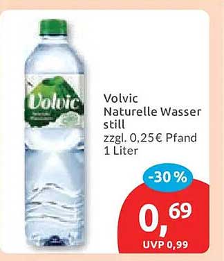 Volvic Naturelle Wasser still zzgl. 0,25€ Pfand 1 Liter