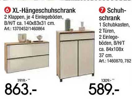 XL-Hängeschuhschrank