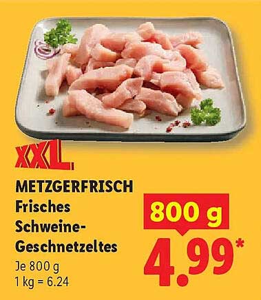 XXL METZGERFRISCH Frisches Schweine-Geschnetzeltes
