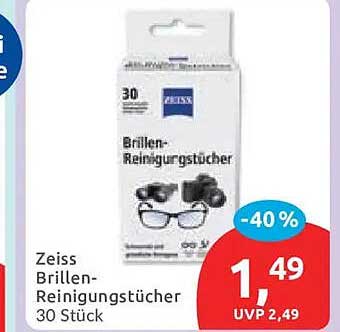 Zeiss Brillen-Reinigungstücher 30 Stück