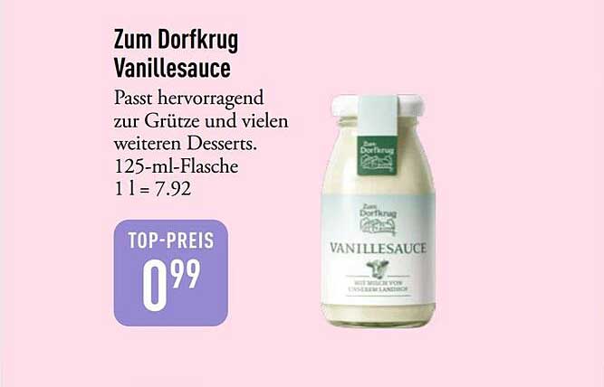 Zum Dorfkrug Vanillesauce