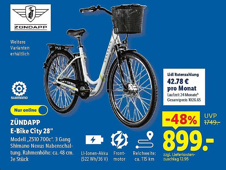 ZÜNDAPP E-Bike City 28"