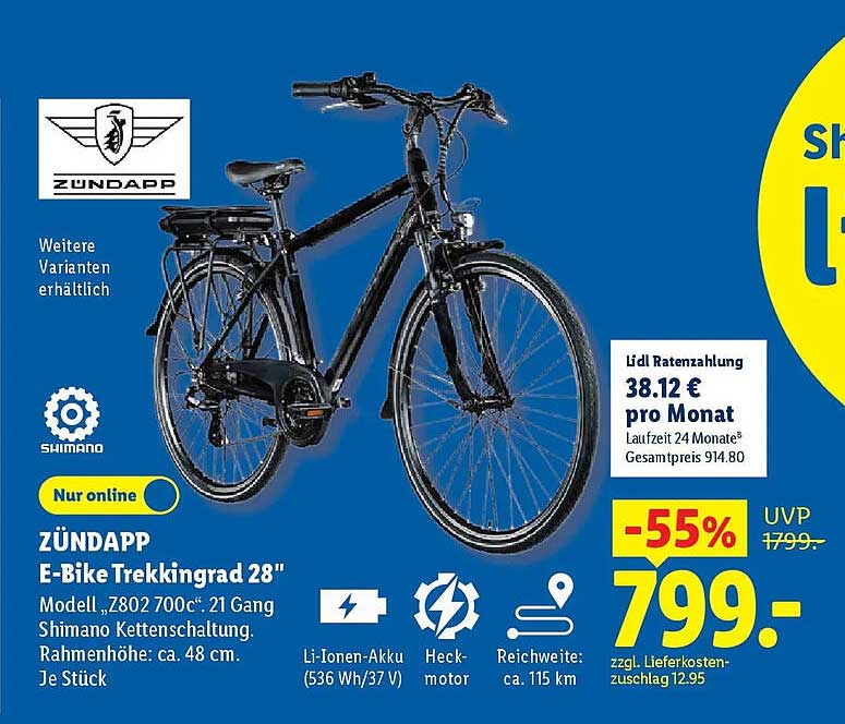 ZÜNDAPP E-Bike Trekkingrad 28"
